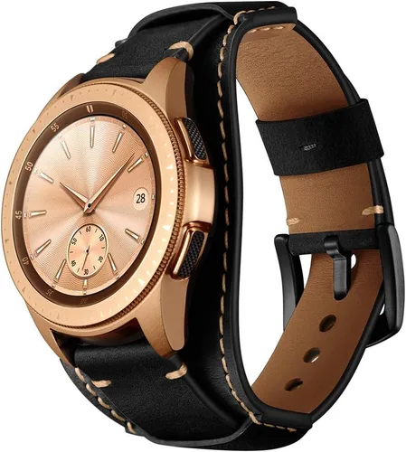 Vista 7 de Balerion Correa de reloj de piel auténtica, compatible con Samsung Galaxy Watch 654, Galaxy watch3 de 1.614 in, Galaxy Watch 1.654 in, Gear
