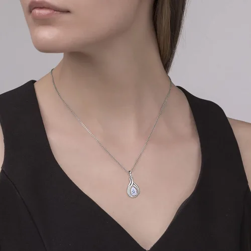 Vista 7 de Collar de urna de lágrima para cenizas, plata de ley 925, colgante de cremación azul conmemorativo, collar funerario, regalo de joyería