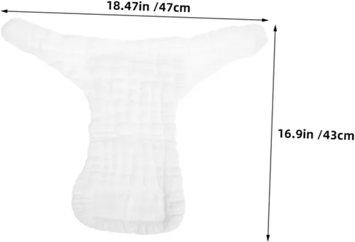 Vista 2 de ERINGOGO 5pcs Reusable Cotton Diapers High Absorbency Nappy Liners for Potty Training Swimming White Months Cloth Diaper