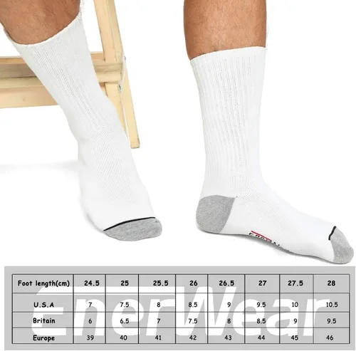 Vista 4 de EnerWear 10P Pack Unisex Cotton Moisture Wicking Cushion Crew Socks