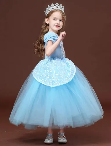 Vista 4 de ToLaFio Belle - Vestido de disfraz para niñas disfraz de princesa fiesta de cumpleaños para niñas pequeñas