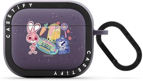 Vista 10 de CASETiFY AirPods Pro (1ª/2ª Gen) Estuche Bounce con Anillo [Colaboración Frozen] - Copo de Nieve de Anna - Taupe Mate