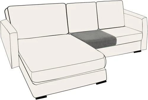 Vista 102 de UNBBRRL Fundas de cojín de asiento para sofá, elásticas, funda de cojín individual para sofá, fundas de cojín para sofá, fundas de héroe protegen