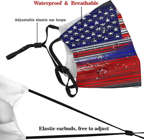 Vista 3 de Máscara de la bandera de Venezuela de Estados Unidos protege el sistema respiratorio respiratorio respiratorio con tranquilidad negro, Negro