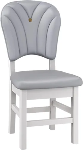 Vista 13 de Upholstered Leather Dining Room Chairs, Dining Chairs Set Kitchen Chair with Solid Wood Legs, Dining Room Side Chair for Bedroom, Vanity, Living