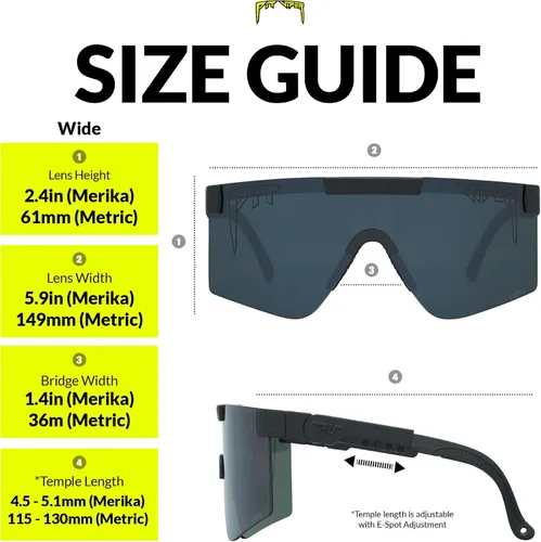 Vista 4 de Pit Viper Sunglasses I The Original 2.0 I 100% UV Lens, Indestructible Frame I Turbo Adjustable I Micro Fiber Bag & Straps