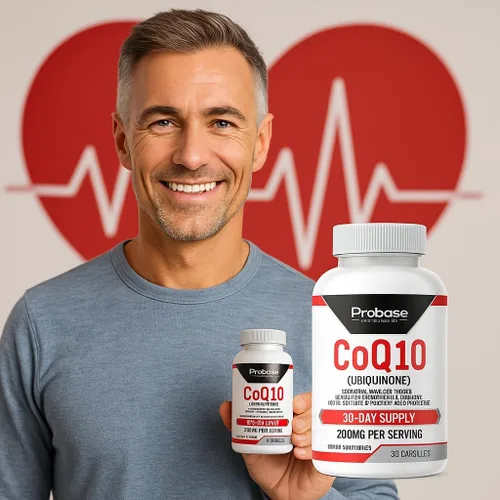 Vista 5 de Probase Nutrition CoQ10 (Ubiquinona) 30 cápsulas de suministro para 30 días