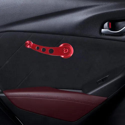 Vista 4 de VICASKY Manija de manivela de ventana, bobinadora de aluminio universal para coche, carro, puerta, ventana, manivela, kit de bobinadora manual