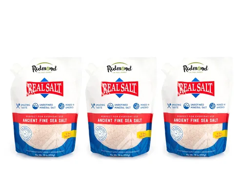 Vista 13 de Redmond Real Sea Salt - Sal natural de palomitas de maíz sin refinar, bolsa de 10 onzas