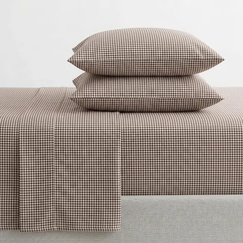 Vista 55 de Martha Stewart - Juego de sábanas tamaño individual con sábana bajera y funda de almohada, ropa de cama de percal de algodón con una sensación