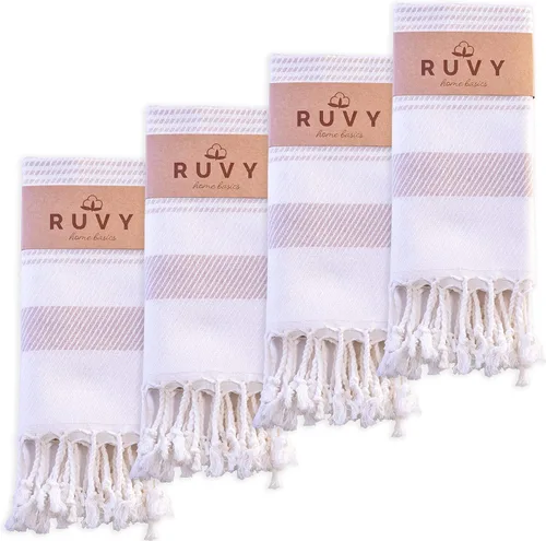 Vista 22 de Ruvy Home Basics - Juego de 2 toallas de mano turcas para baño, 18 x 40 pulgadas, algodón y baño decorativo, toallas de cocina, paños de cocina, té