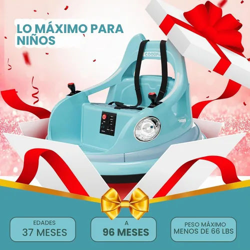 Vista 8 de Coche parachoques para niños, auto parachoques de 12 V para niños pequeños con control remoto, 2 velocidades, 2 modos de conducción, giro de 360°