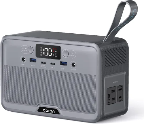 Vista 13 de Estación de energía portátil Daran 100W 89.6Wh Negro Gris