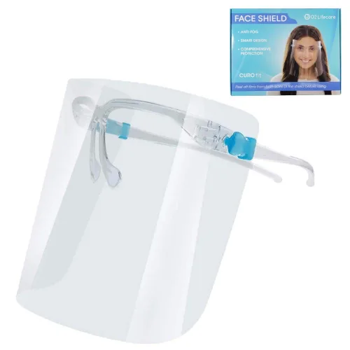 Vista 6 de [O2 Lifecare] Paquete de 3 protectores faciales reutilizables