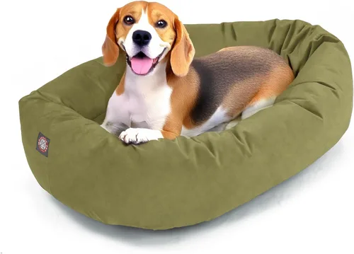 Vista 41 de Majestic Pet Cama para Perros de 52 Pulgadas de Ante Calmante Lavable 52x35x11 (Pulgadas) – Acogedora Cama Redonda para Perros con Forma de Dona