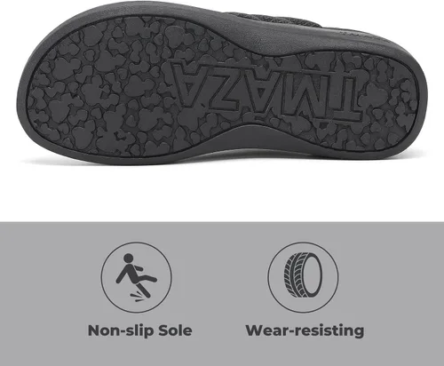Vista 5 de Orthopedic Arch Support Flip Flops for Women Adjustable Strap Double Layer Comfort Sandals Plantar Fasciitis Heel Pain Relief Orthopedic Beach