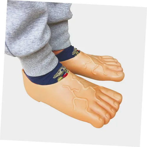 Vista 4 de Cabilock 2 pares de fundas gigantes para zapatos, títeres de Halloween, pantuflas, zapatos de pies grandes, accesorios novedosos, pantuflas