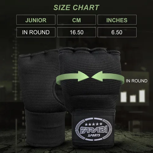 Vista 5 de Farabi - Guantes de boxeo híbridos para niños con protectores de manos, para boxeo, guantes de boxeo de punzonamiento Todo negro