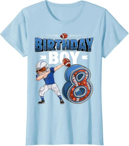 Vista 23 de Dabbing Boy - Camiseta de 8 años de fútbol americano americano, Negro, S