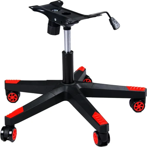 Vista 8 de Frassie Reemplazo de base de silla de juegos de nailon de 28 pulgadas con cilindro de soporte de placa inferior, 5 ruedas (negro)