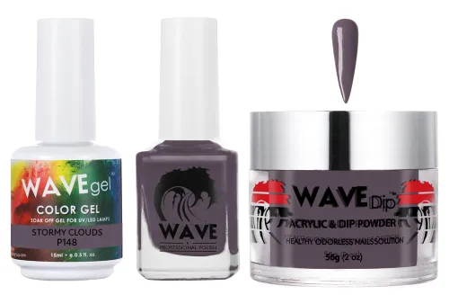 Vista 135 de WAVEGEL - Juego de gel de remojo, laca de uñas y polvo acrílico a juego - Colección Simplicity - #P109 Blizzard