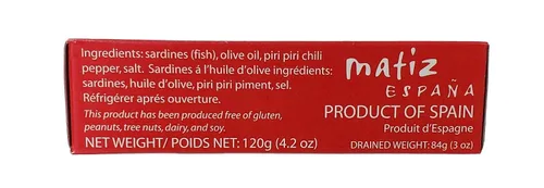 Vista 3 de Matiz Sardinas españolas silvestres picantes en aceite de oliva, 4.2 oz, 1