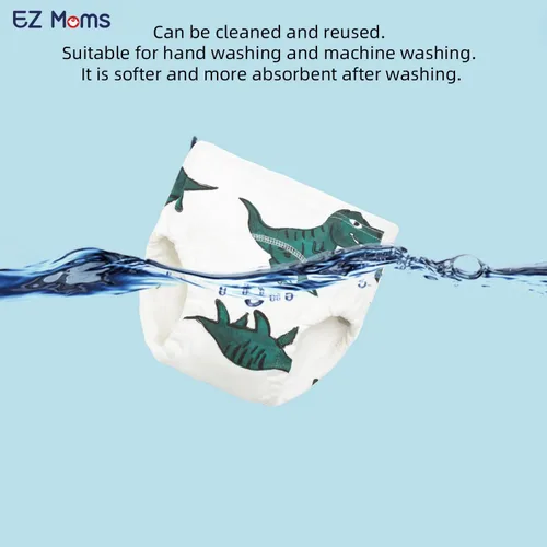 Vista 7 de Ez Moms 6 paquetes de ropa interior de doble absorción para niños pequeños de algodón reutilizable para entrenamiento de orinal para niñas y niños
