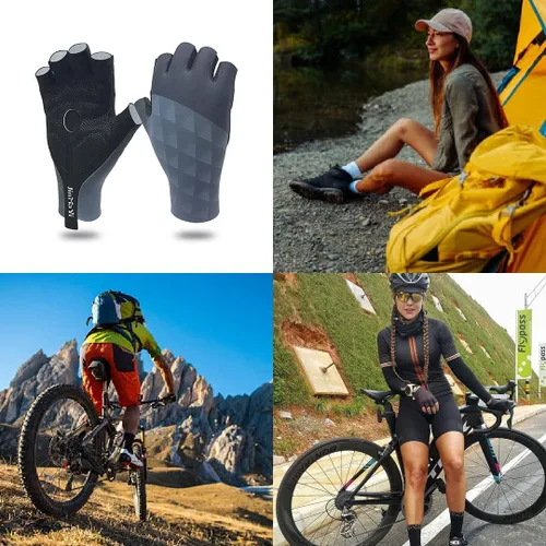 Vista 7 de JinMaYi - Guantes de ciclismo para bicicleta guantes de bicicleta de montaña antideslizantes amortiguadores acolchados transpirables guantes