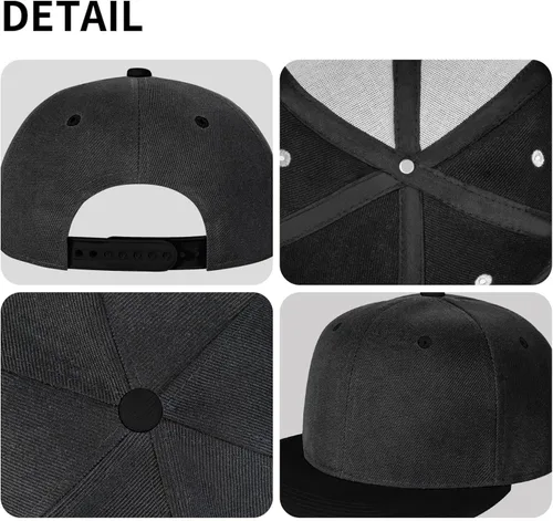 Vista 4 de Sombrero ajustable con cierre de presión para hombres y mujeres, anillos de tiro de diana unisex hip hop, gorra de béisbol para camionero y papá