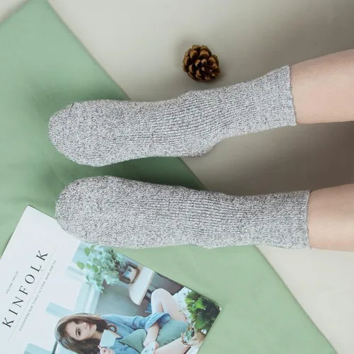Vista 5 de YSense 5 Pairs Womens Wool Socks Thick Knit Warm Winter Socks Cozy Comfy Socks Gifts for Women