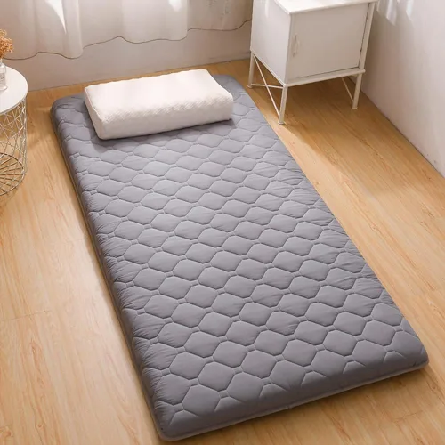 Vista 3 de Colchón japonés mejorado, tapete portátil de tatami para campamento, colchón plegable tamaño individual/individual/Queen/King, colchón de cama