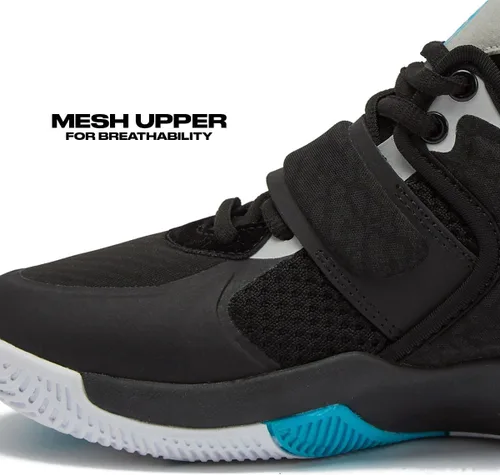 Vista 2 de AND1 Zapatos de baloncesto para niños y niñas, tenis de baloncesto geniales para niños, talla 11 a niño grande 7, tenis de caña media o alta