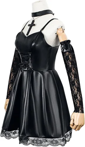 Vista 2 de LMJXHCR Misa Amane - Trajes de cosplay de Misa Amane con peluca de Misa Amane, disfraces de cosplay para mujer