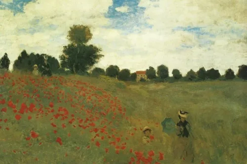 Vista 4 de buyartforless Póster artístico de amapolas por Claude Monet, 36 x 24 pulgadas, decoración de pared, pintura famosa de maestros de museo