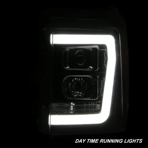 Vista 7 de AKKON - Para Ford F250 F350 F450 F550 Superduty 2011-2016, faros LED de tubo negro proyector, juego de pilotos conductor+pasajero