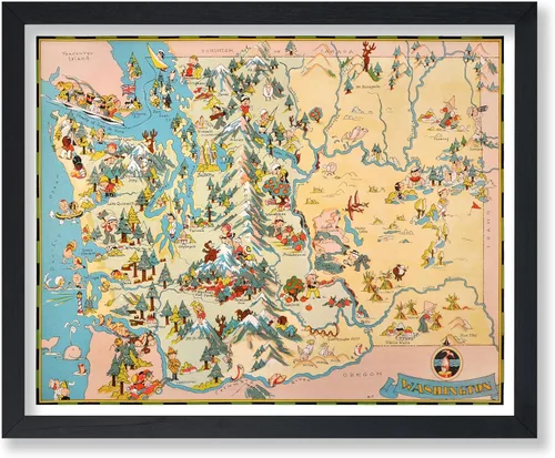 Vista 27 de Poster Master Póster retro de viaje con mapa monumental vintage de Florencia, arte italiano, gran regalo para hombres, mujeres, amantes