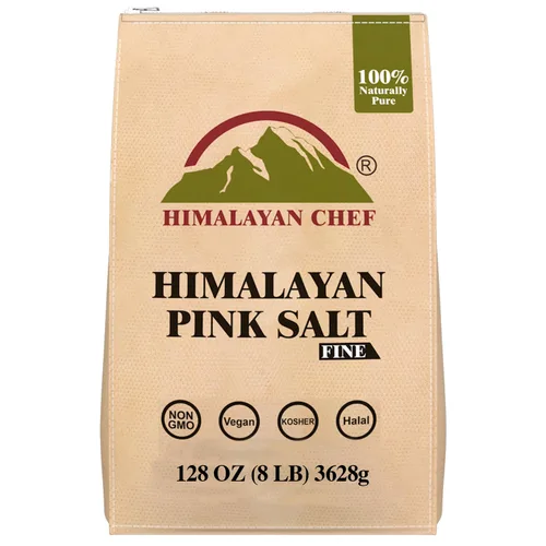 Vista 10 de Himalayan Chef - Sal rosa del Himalaya, grano fino, bolsa de 2 libras