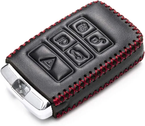 Vista 3 de Vitodeco Funda de piel auténtica para llavero inteligente compatible con Land Rover Discovery, Range Rover, Defender (modelos 2017 - 2026), 5