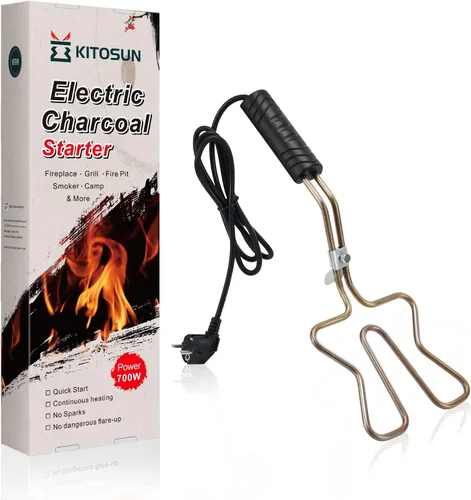 Vista 6 de Kitosun Arrancador de carbón eléctrico – Parrilla de barbacoa superior, encendedor de carbón, briquetas de encendido fácil y rápido, sin chispas ni