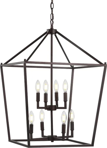 Vista 23 de JONATHAN Y JYL7601A - Lámpara de pagoda regulable y ajustable de metal LED, clásica, tradicional de estilo granja para comedor, sala de estar