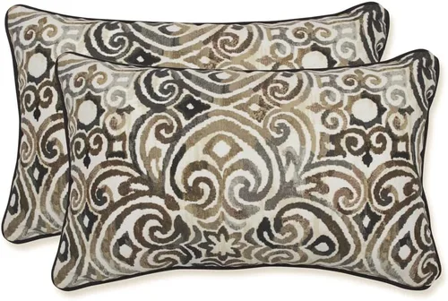Vista 9 de Corinthian Dapple - Almohada perfecta para exteriores o interiores; almohadas lumbares Dapple Corintio Azul