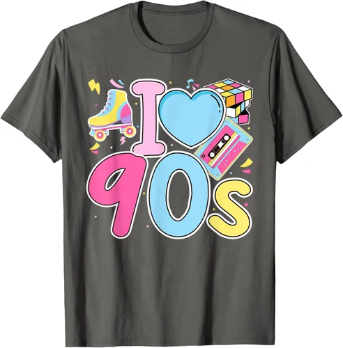 Vista 94 de I Love 90's Retro Style Nostalgia Vibe Funny 1990's Party T-Shirt Negro
