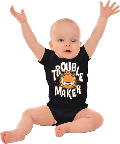 Vista 3 de Brisco Brands Garfield Cartoon Funny Troublemaker Baby Romper Boys or Girls