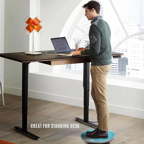 Vista 3 de Yes4All Wobble Balance Board, Plastic Stability Trainer with Handles for Standing Desk, Core Training & Home Gym Workout