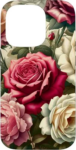 Vista 16 de Funda con diseño floral para iPhone 16 con diseño floral estilo victoriano