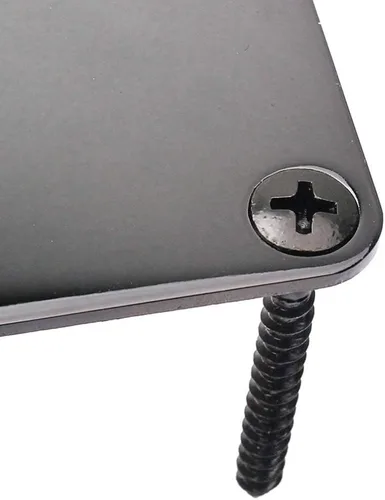 Vista 6 de EXCEART Placa de cuello de metal, placa de conexión con 4 tornillos para instrumento musical de bajo (negro)
