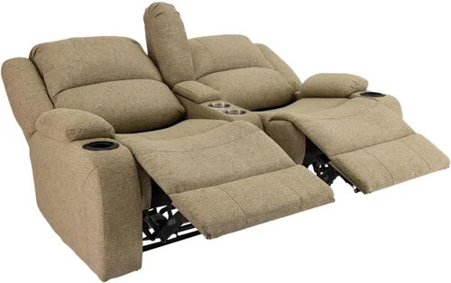 Vista 7 de RecPro Charles Powered RV Wall Hugger Reclinable Loveseat Avena de 64
