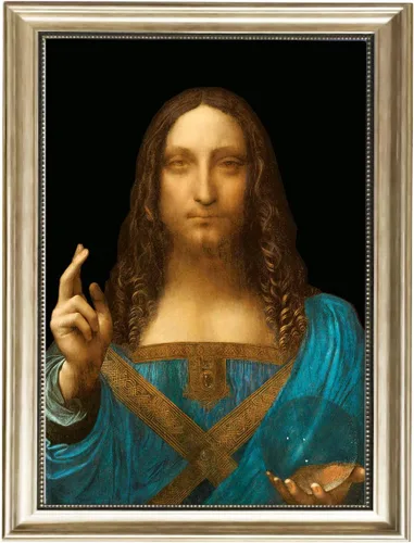 Vista 6 de ELITEART -Salvator Mundi por Leonardo Da Vinci Reproducción de pintura al óleo Giclée Wall Art Impresiones en lienzo