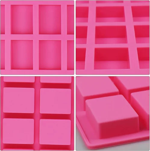 Vista 6 de Moldes rectangulares de silicona de caramelo de 24 cavidades, molde de trufas de chocolate, bandeja para cubitos de hielo de whisky, molde