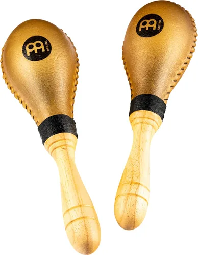 Vista 6 de Meinl Percussion Maracas de cuero crudo natural MSM2